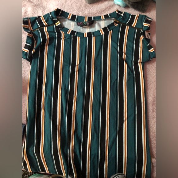 New with tags cool zippered striped tank tjd - Picture 3 of 5